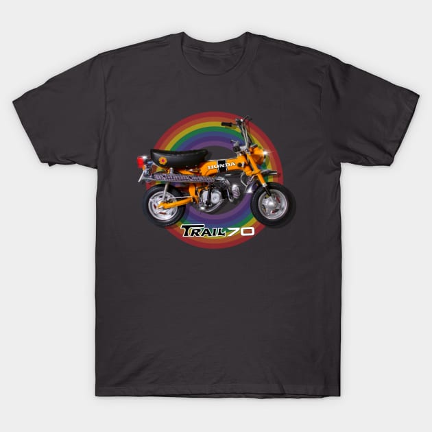 Vintage retro Motorcycle Trail 70 T-Shirt by MotorManiac